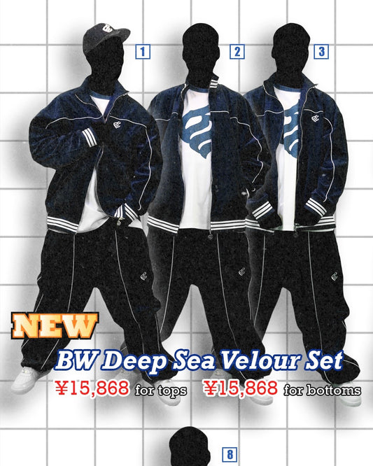 BW DEEP SEA VELOUR SET [NAVY / WHITE]